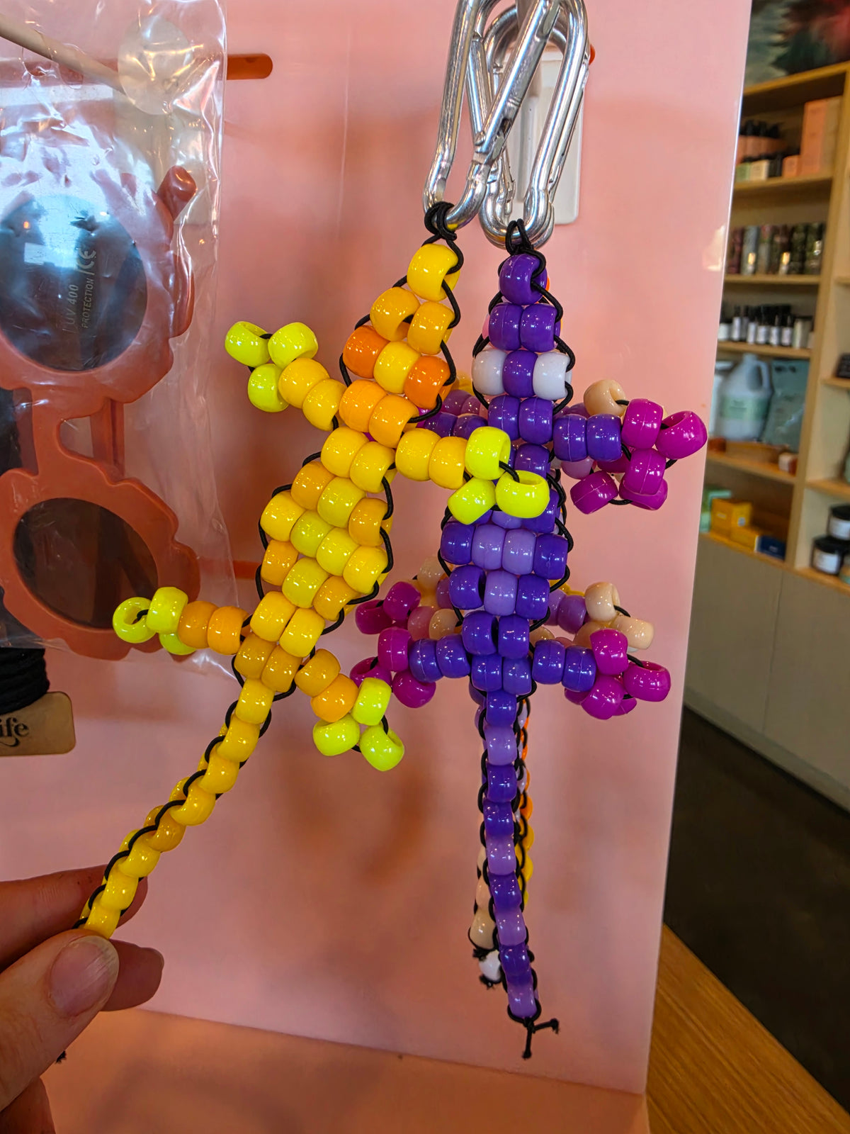 Beaded lizard keychain